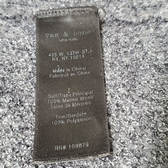 Rag & Bone Womens Size M Sweater Ribbed Knit Merino Wool Crewneck Minimalist - Picture 5 of 12